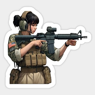 Tactical Girl Sticker